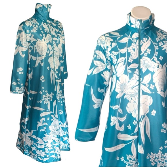 v i n t a g e :: Fantastic Floral Maxi House Dress Robe Caftan Mumu - Picture 13 of 13